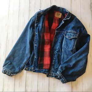 flannel lined blue jean jacket